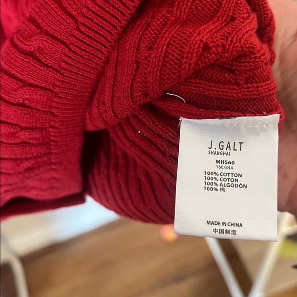 John Galt Red Cableknit Cardigan - Picture 6 of 6